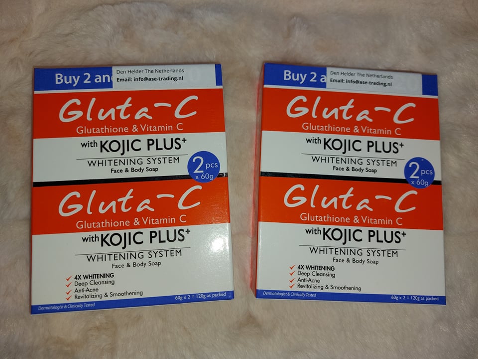 Gluta C Glutathione & Vit. C w/ Kojic+ Face & Body Soap (2x60g)
