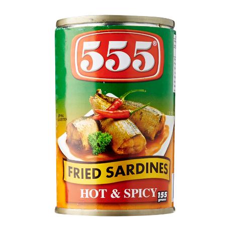 555 Fried sardines Hot & Spicy 155g