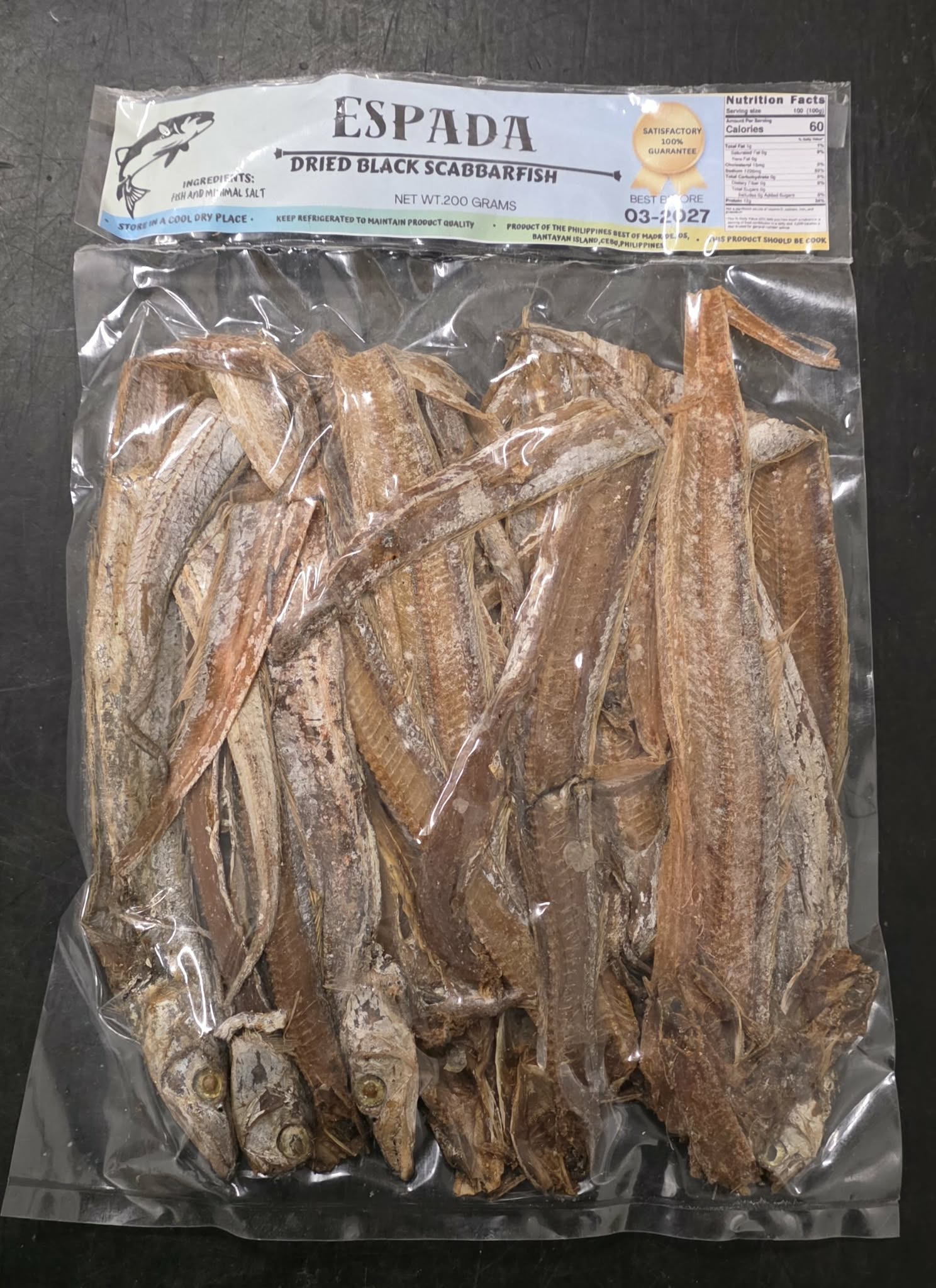 Dried Espada / Ribbon Fish 200gr