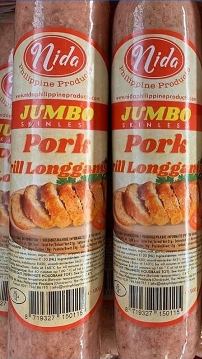 Pork Skinless Jumbo Grill Longganisa Nida Brand (per pc)