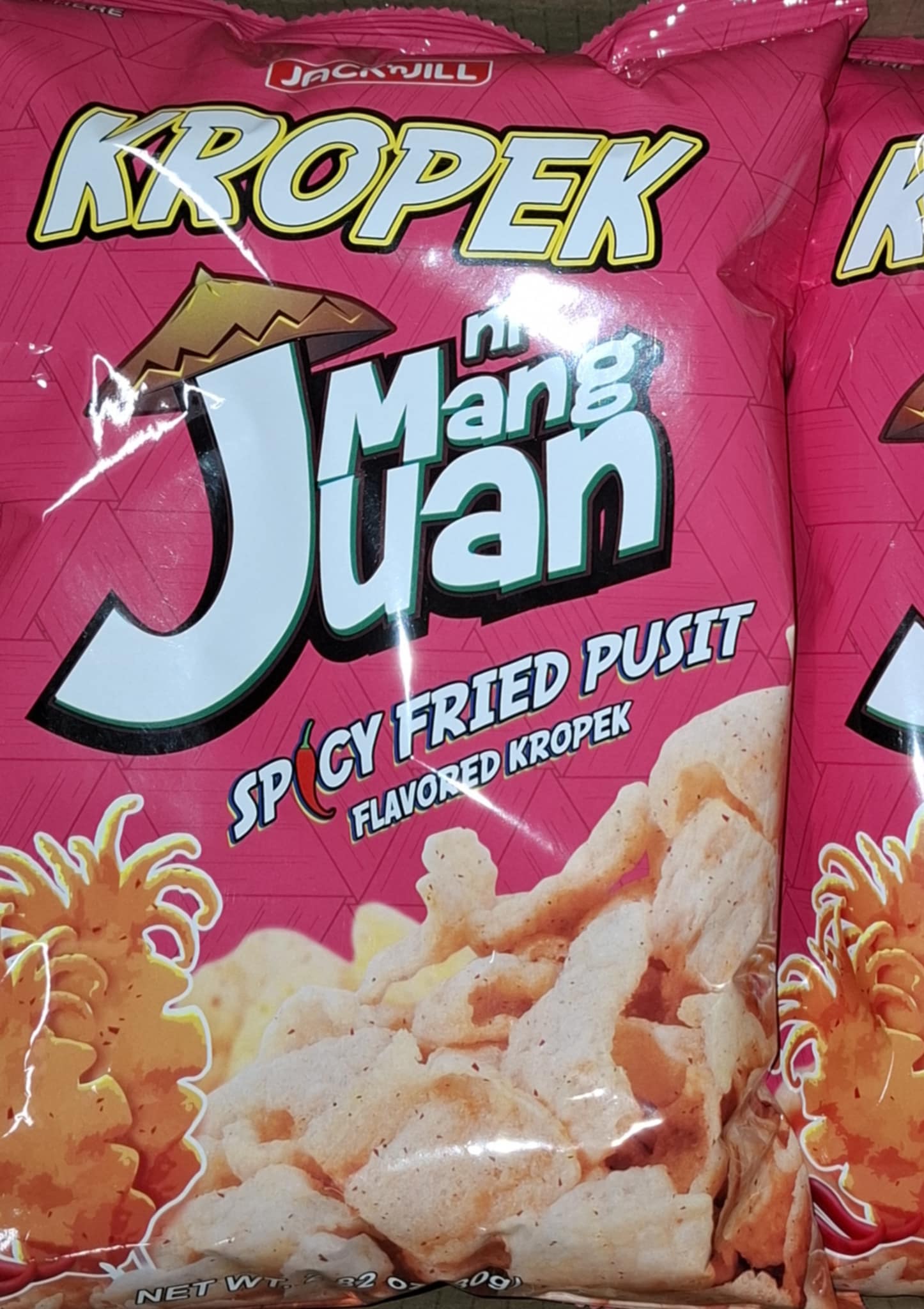 Kropek Spicy Fried Pusit 80gr Mang Juan
