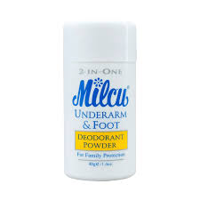 Milcu 2n1 Underarm & Foot Deodorant Powder 80gr