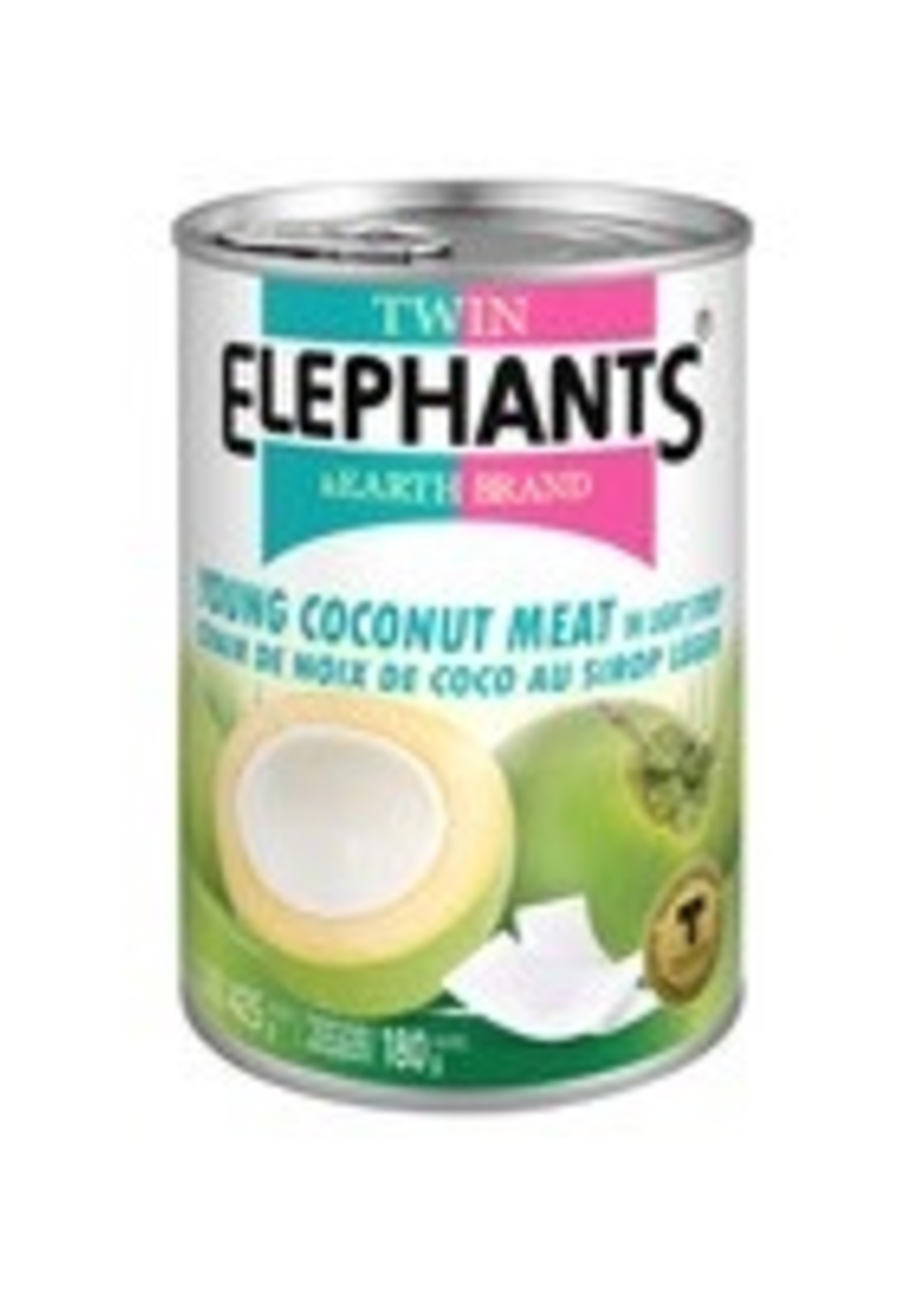 .Young Coconut Meat Slices in Light Syrup 425g Twin Elephants